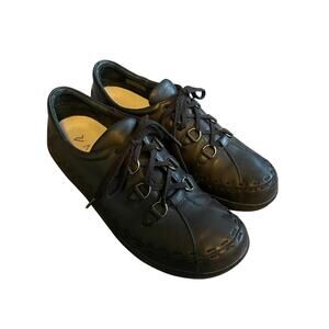 Ziera 10.5 ALLSORTS Leather COMFORT Sneakers $215 Lace Up Work Shoes Black